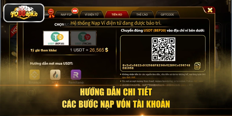 Hướng dẫn chi tiết các bước nạp vốn tài khoản