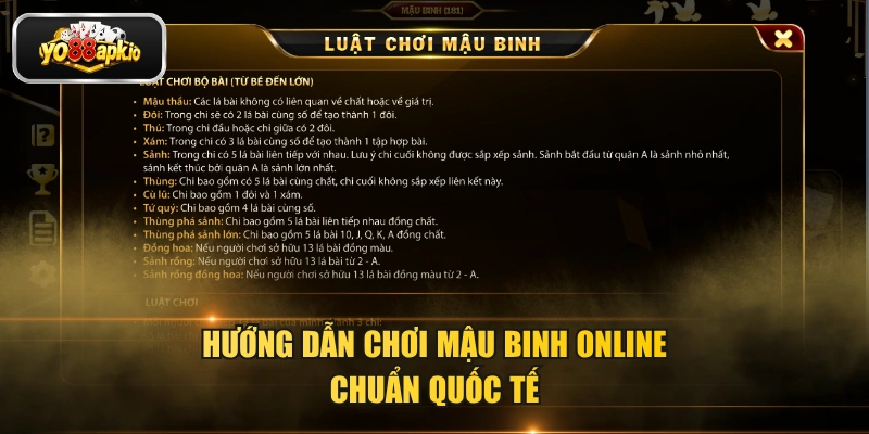 Hướng dẫn chơi mậu binh online chuẩn quốc tế